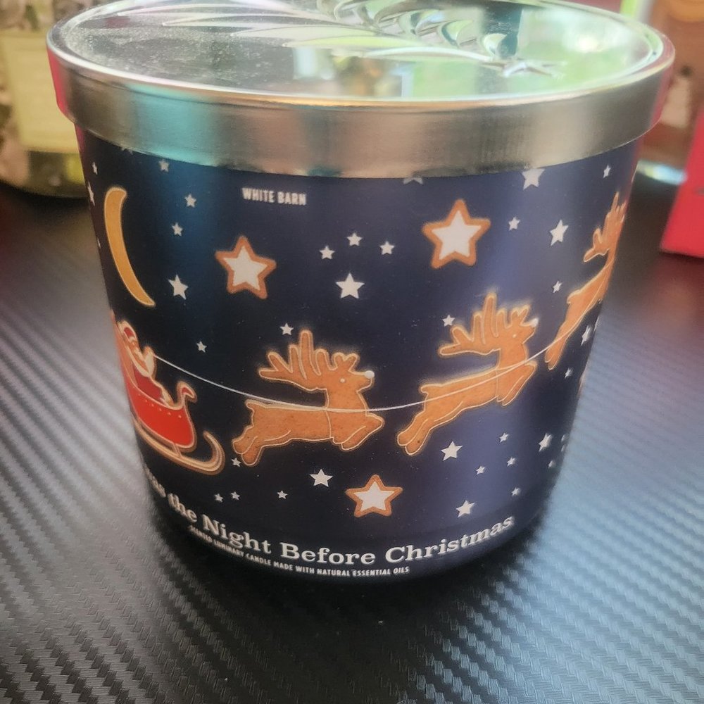 BATH AND BODYWORKS - TWAS THE NIGHT BEFORE CHRISTMAS - BRAND NEW 3 WICK